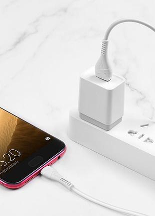 Кабель hoco x37 1 м micro-usb білий 4