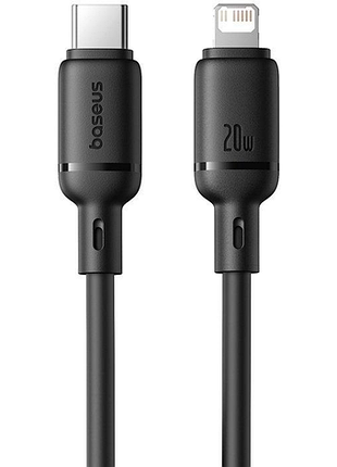 Кабель baseus silky type-c to lightning 1 м 20 w чорний