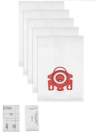 5 шт. змінні вакуумні мішки для пилососів miele waikas vacuum cleaner bag cbm6 комплект пилозбірників для miele s200/s300/s500