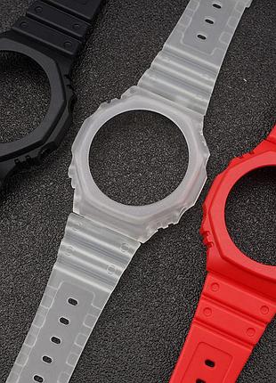 Ремінець + безель (рант) для casio g-shock ga-2100 red gd 2