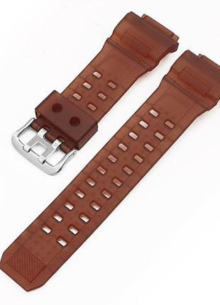 Ремешок для casio g-shock gw-9300/9400 translucent brown silver 2