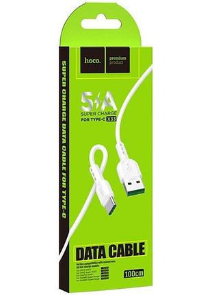 Кабель hoco x33 usb-a to type-c 1 м білий 2