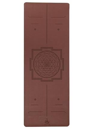 Коврик для йоги каучуковый dinesh yantra marsala rao 185×68×0.4 см