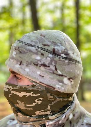 Шапка тактична флісова 8580 камуфляж