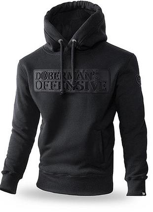 Мужская толстовка с капюшоном черная dobermans aggressive худи dobermans premium offensive bk232bk (m) xxxl