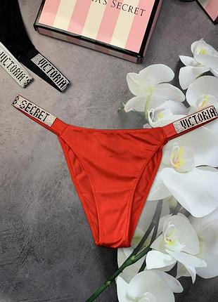 Женские трусики victoria's secret very sexy красные трусики виктория сикрет бразилиана стразы xl