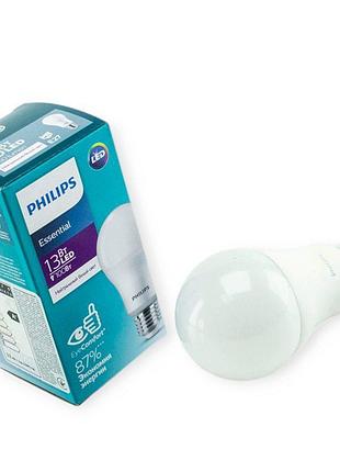 Лампа светодиодная 220v e27 13w a60 4000k philips