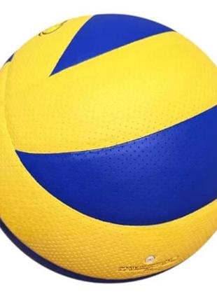 М'яч волейбольний 280-300гр pvc tk sport c 62447 жовтий із синім