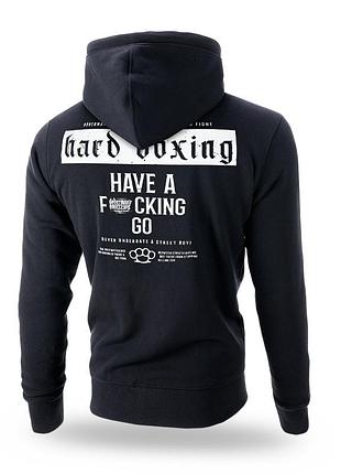Мужская черная толстовка на молнии с капюшоном dobermans aggressive hard boxing (m) xxxl