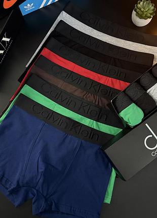 Труси чоловічі бавовняні calvin klein подарунковий набір чоловічих боксерів із комфортною посадкою різні кольори