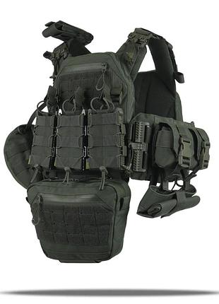 Комплект kiborg плитоноска gu gen.2 + 8 подсумков хаки