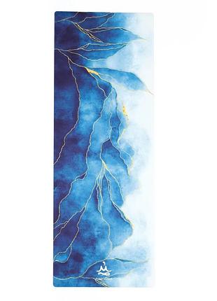 Коврик для йоги замшевый sitara midnight marble rao 183×68×0.3 см