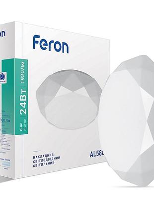 Світлодіодний накладний світильник feron al588 24вт 5000k білий