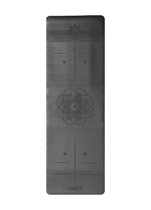 Коврик для йоги ganesh align amber black 183×61×0.4 см