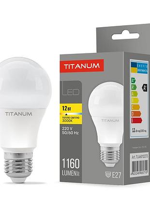 Світлодіодна лампа titanum a60 12w e27 3000k