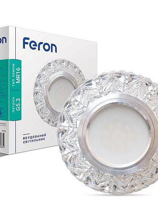Вбудований світильник feron 7031 під лампу з підсвіткою прозорий