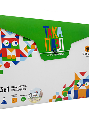 Дитячи пазли 3 в 1 "зелена, курочка" така мака 960209 20 елементів