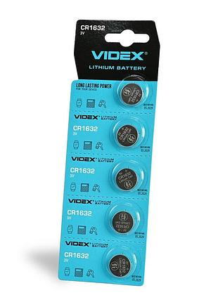 Литиевая батарейка videx cr1632, 5 шт., в блистере