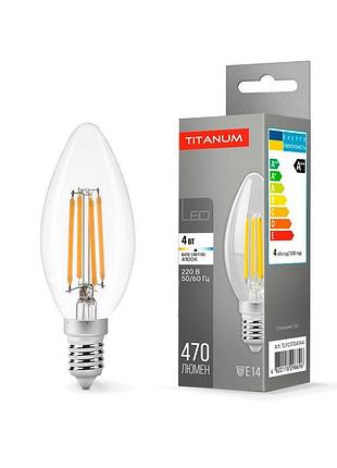 Світлодіодна лампа titanum filament c37 4w e14 4100k