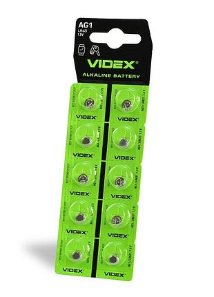 Часовая батарейка videx ag 1/lr621 в блистере, 10 шт.