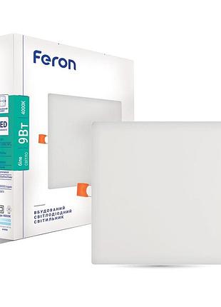 Світлодіодний вбудований світильник feron al702 9вт 4000k білий