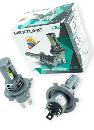 Автолампа led h4 12v nextone l7 25w 6000k 6000l радиатор