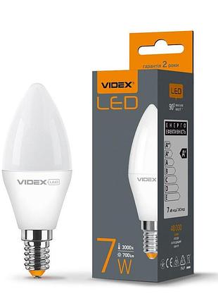 Світлодіодна лампа videx c37e 7w e14 3000k