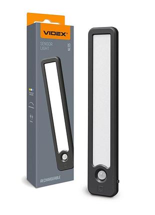 Світлодіодний світильник акумуляторний з датчиком руху videx vl-nl135b black
