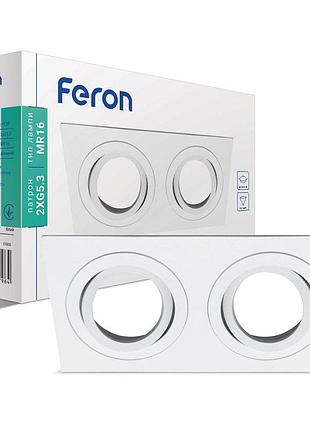 Вбудований поворотний світильник feron dl6222 під лампу білий