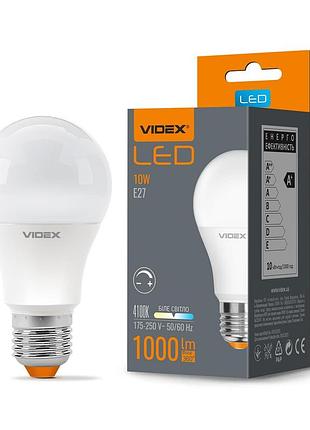 Світлодіодна лампа videx a60ed 10w e27 4100k дімерна