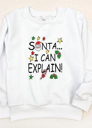 Джемпер дитячий з різдвяним принтом santa 4767263
