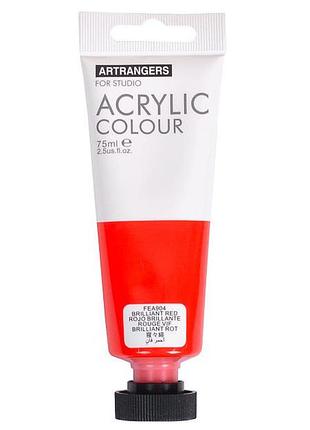 Акриловая краска art ranger "brilliant red" пласт туб 75мл