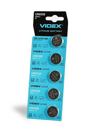 Батарейка літієва videx cr2032 5шт blister card