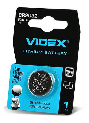 Батарейка літієва videx cr2032 1шт blister card