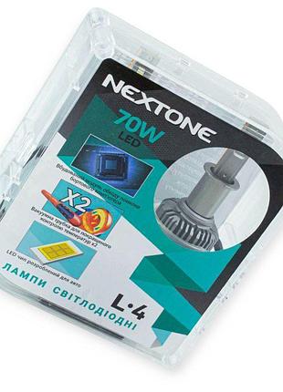 Автолампа led h3 12v nextone l4 65w 6000k 18000l радиатор и вентилятор обманка