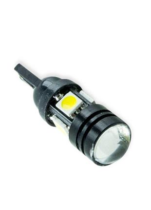 Автолампа світлодіодна бц 12-5 лазер. white 4 smd 5050 1, 5w лінза megalight