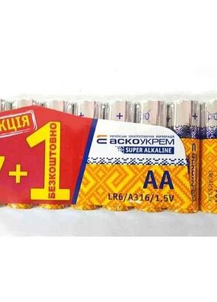 Батарейка щелочная lr6, aа (блистер 71шт.) тм аско