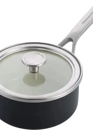 Ковш с крышкой kitchenaid steel core cc005997-001 16 см 1.3 л матовый черный 5140285