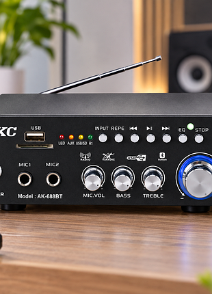Усилитель amp 688 bt 2ch 30 вт с bluetooth