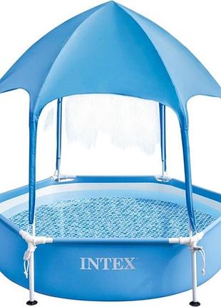 Басейн каркасний з навісом intex 28209 188х38 см 5081823