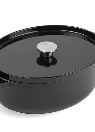 Гусятница с крышкой kitchenaid сс006064-001 30 см 5.6 л черная 4755261