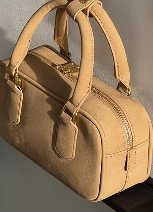 Сумка жіноча arcadie suede bag creamy latte