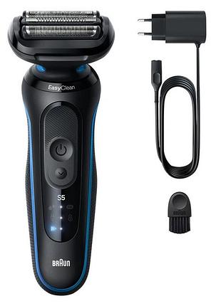 Електробритва braun series 5 52-b1000s чорна із синім 5235405