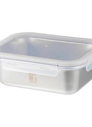 Контейнер харчовий прямокутний bergner go lovers bg-36311-gy 1.25 л сріблястий 5135269