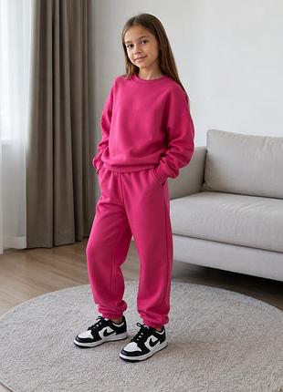 Костюм спортивний для дівчинки на флісі zara 156, zara теплый костюм 156, zara костюм для дівчинки