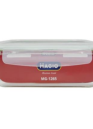 Контейнер харчовий з кришкою magio mg-1265 1500 мл 22.9х17.5х7.7 см 5168117
