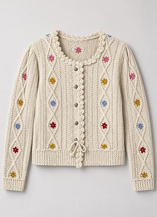 Шерстяной винтажный кардиган австрия  кофточка кремовый 100% wool
