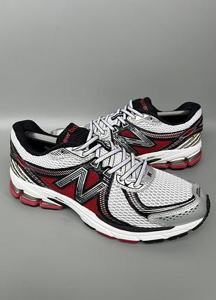 Оригінальні кросівки new balance 860v2 white silver red 43р.27.5см.