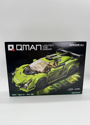Конструктор qman speedcar wind chaser 91005 — спортивний суперкар, 348 деталей