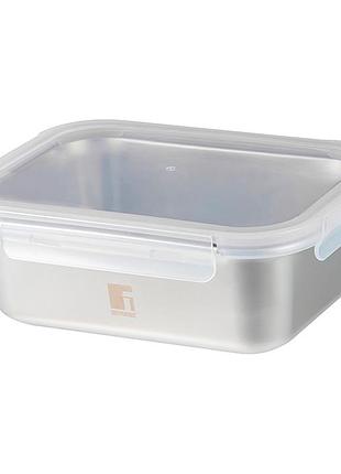 Контейнер харчовий прямокутний bergner go lovers bg-36310-gy 0.8 л сріблястий 5135281